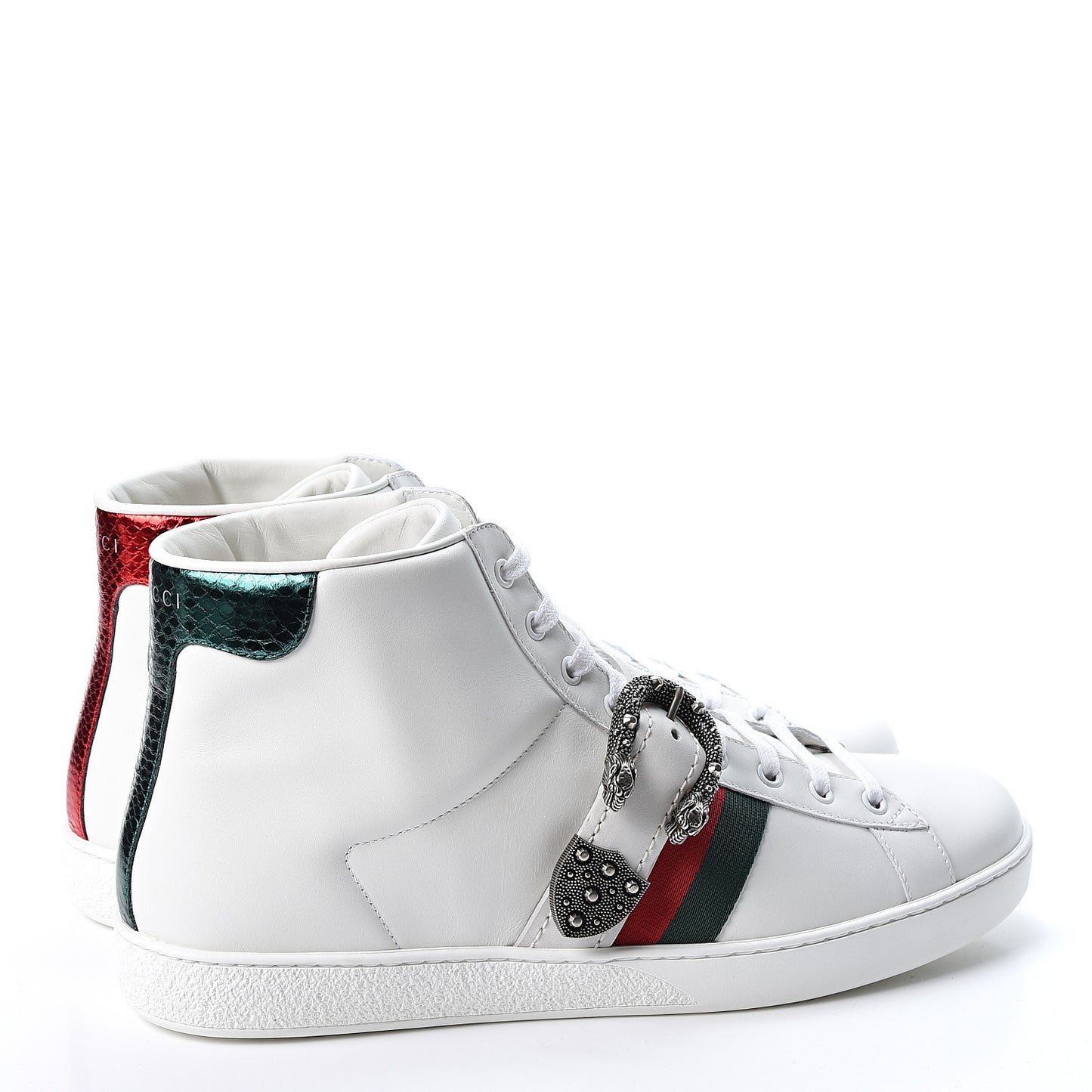 Calfskin Ayers Web Mens Dionysus High Top Sneakers 11 White