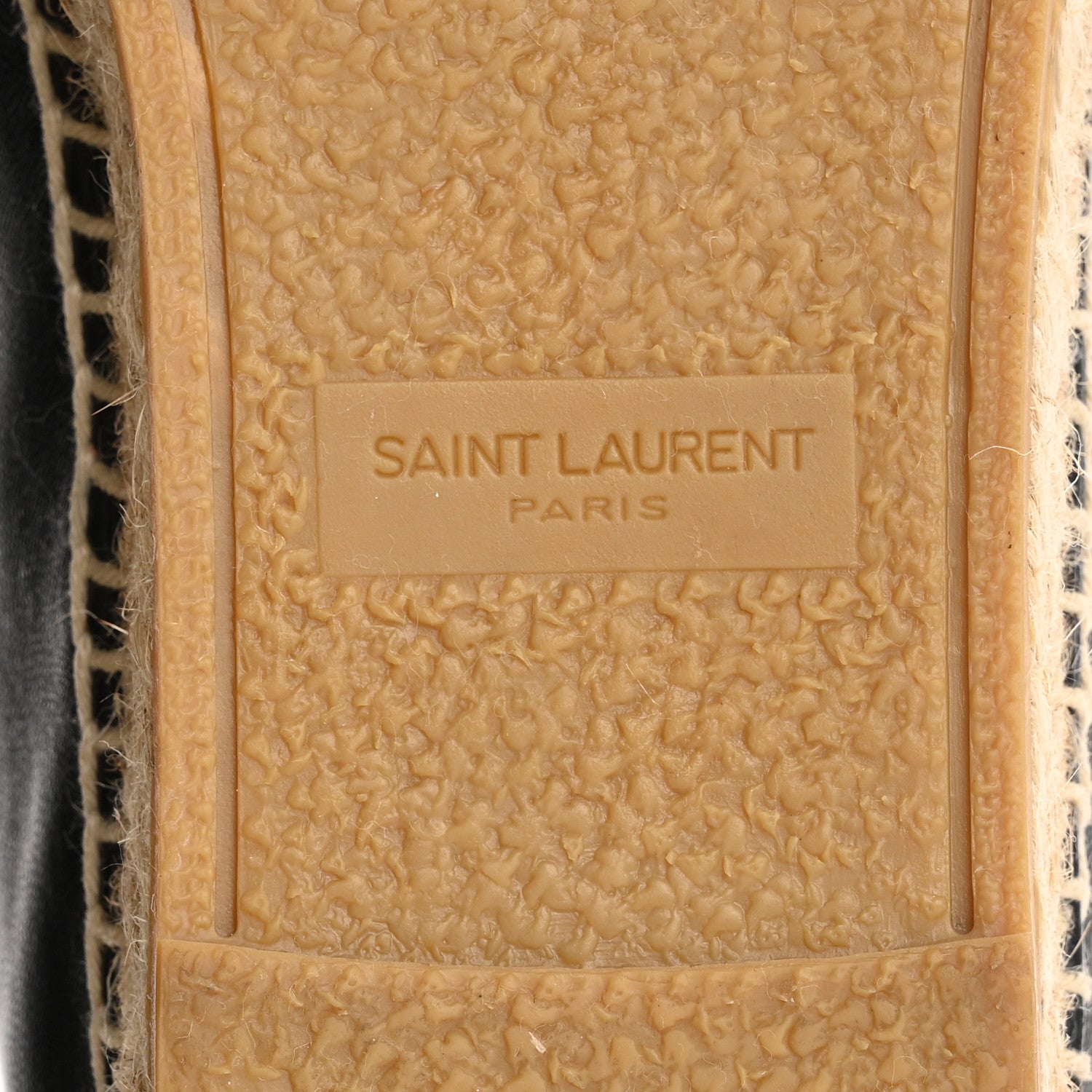 Saint Laurent Lambskin Monogram Espadrilles 37 Black 8 of 13