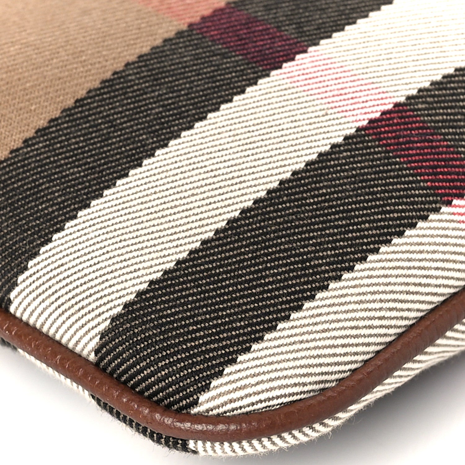 Burberry House Check Derby Peyton Crossbody Clutch Bag Tan 8 of 8