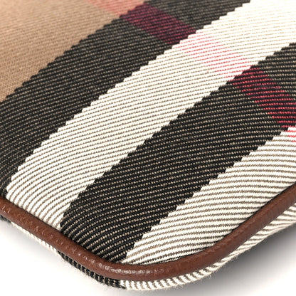 Burberry House Check Derby Peyton Crossbody Clutch Bag Tan 8 of 8