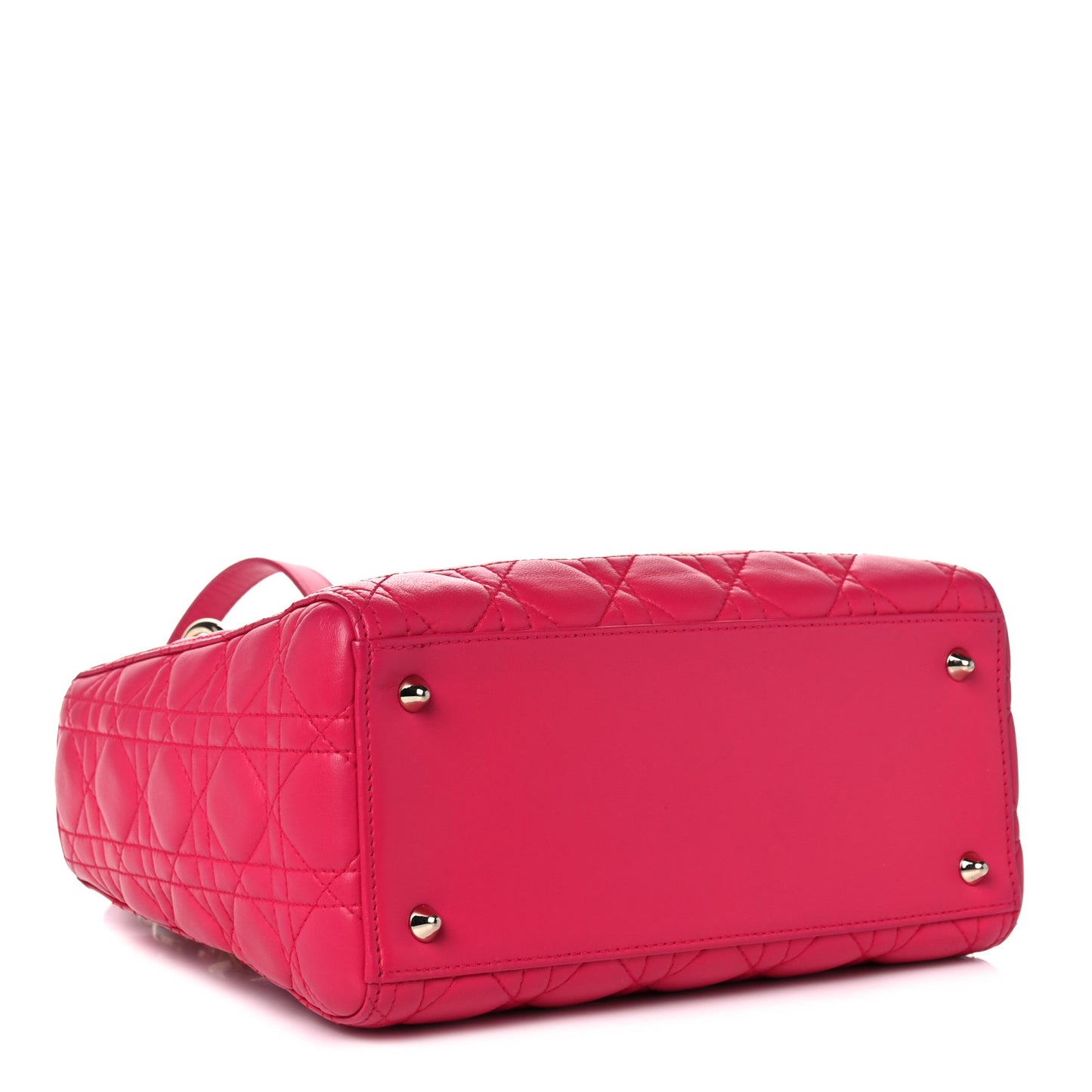 Lambskin Cannage Medium Lady Dior Fuchsia