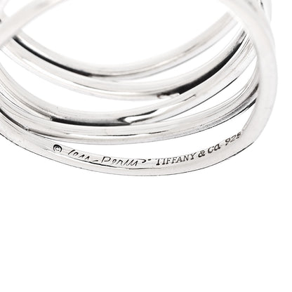 Tiffany Sterling Silver Elsa Peretti 5 Row Wave Ring 50 5.5 4 of 4