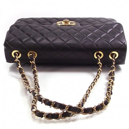 Chanel Vintage Leather Jumbo Classic Flap Black 7 of 13