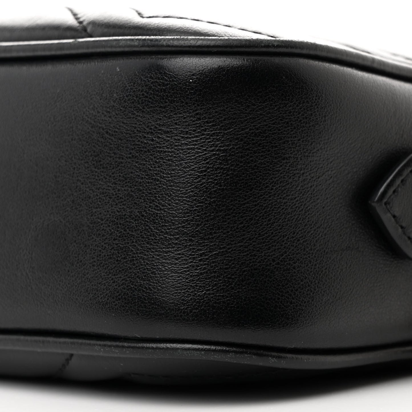 Calfskin Matelasse Mini GG Marmont Chain Shoulder Bag Black