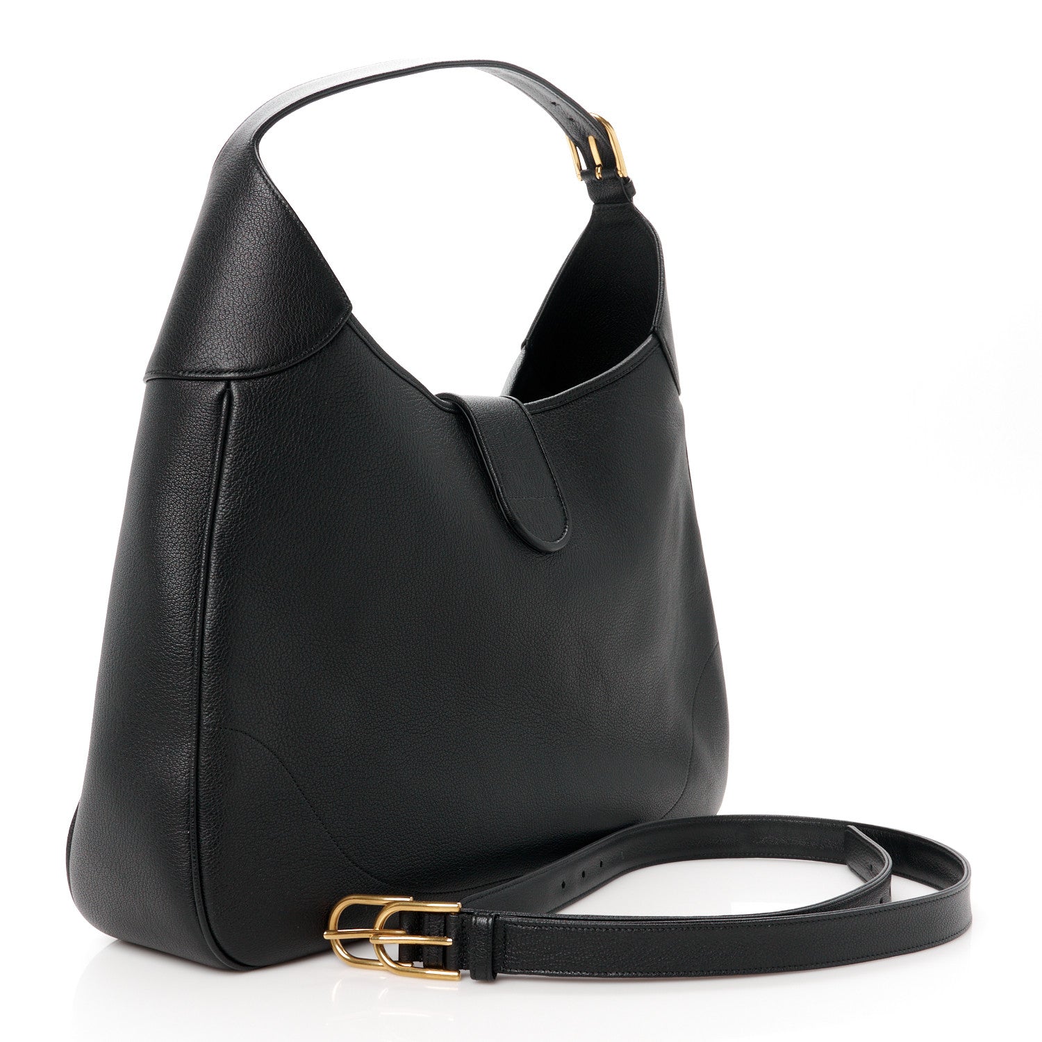 Gucci Goatskin Large Aphrodite Shoulder Bag Black 3 of 11