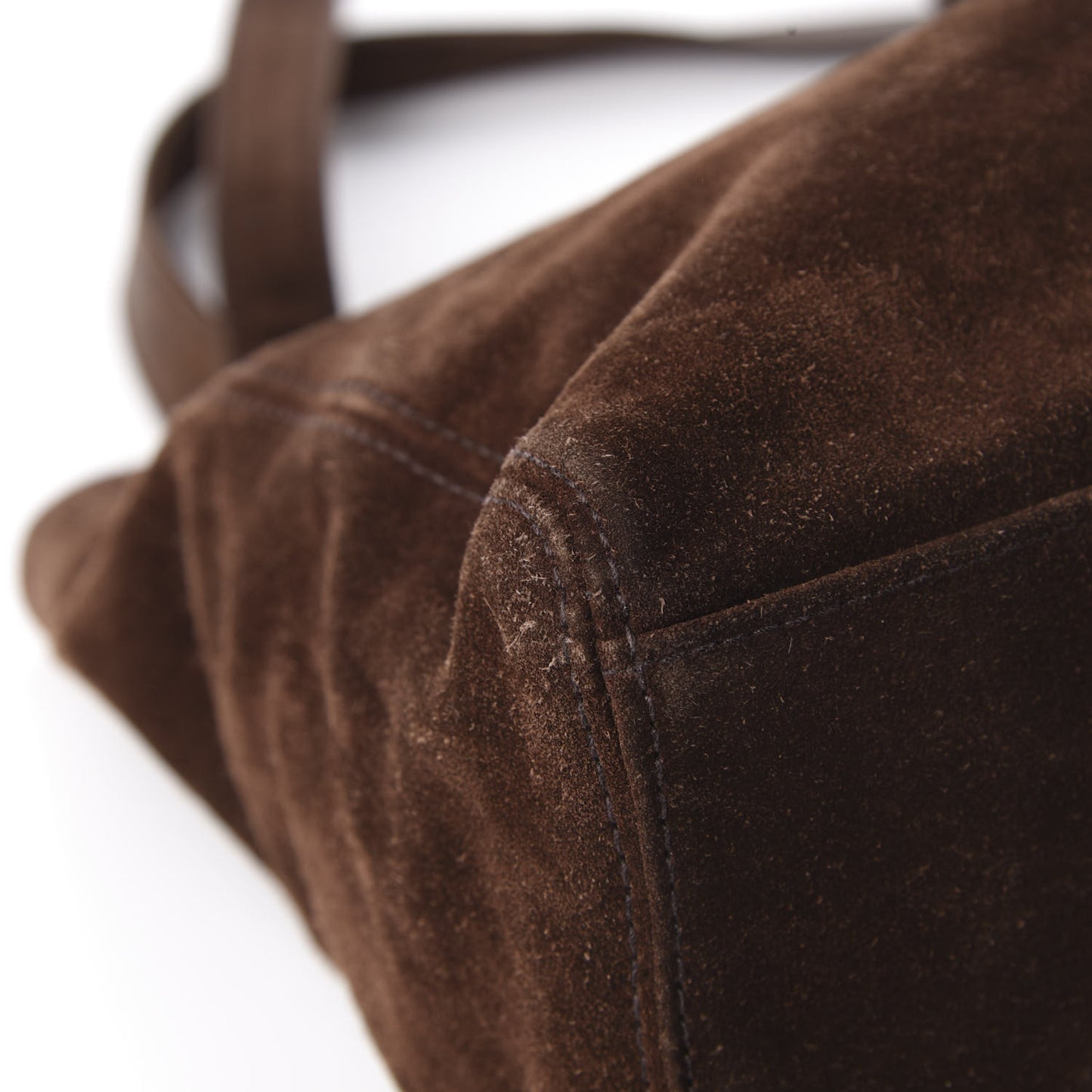 Suede CC Shoulder Bag Brown