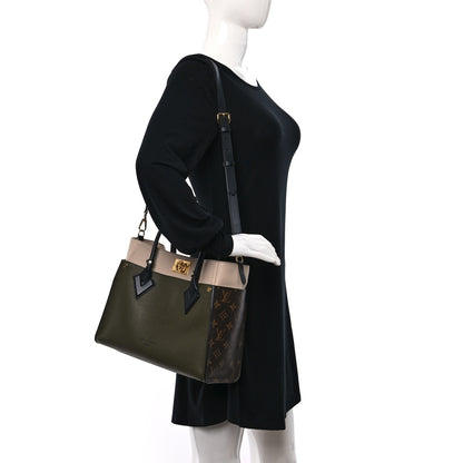 Louis Vuitton Calfskin Monogram On My Side MM Laurier Green Toffee Latte Beige 3 of 10