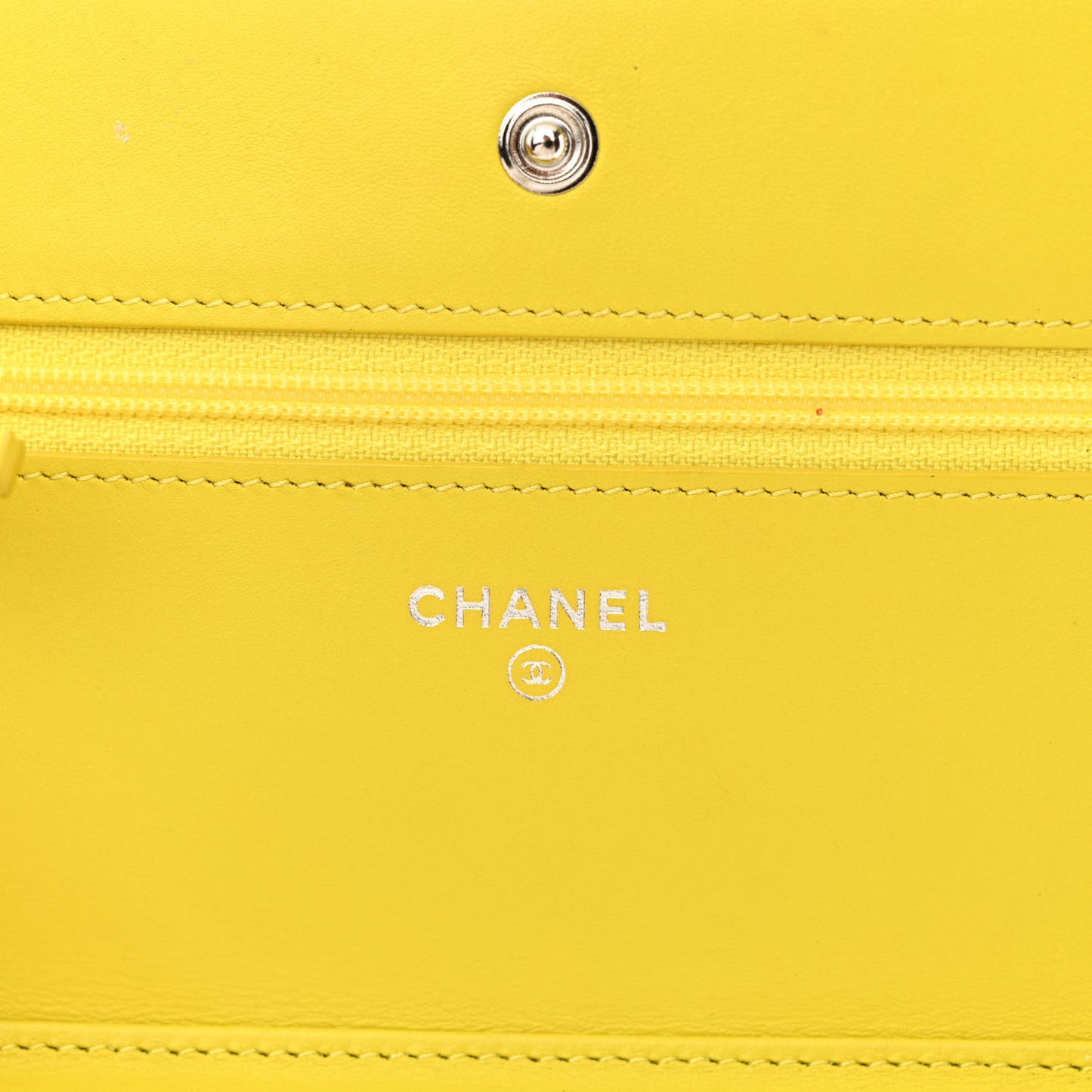 Velvet Quilted Wallet On Chain WOC Yellow