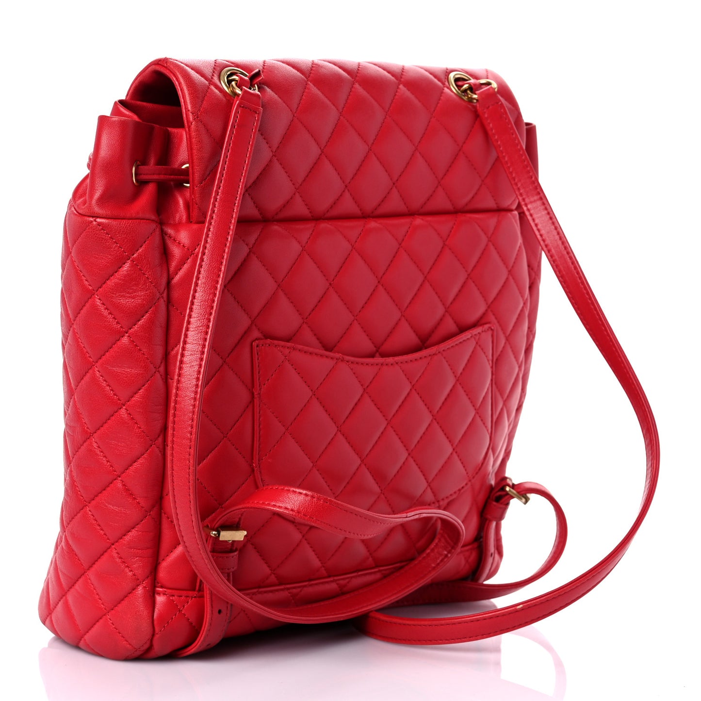 Lambskin Quilted Large Urban Spirit Backpack Red