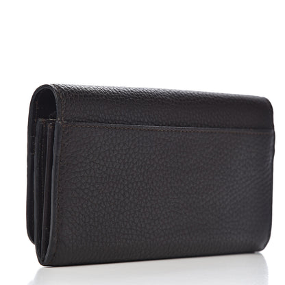 Burberry Grain Calfskin Continental Wallet Black 3 of 11