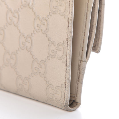 Gucci Guccissima Icon Bar French Flap Wallet White 13 of 21