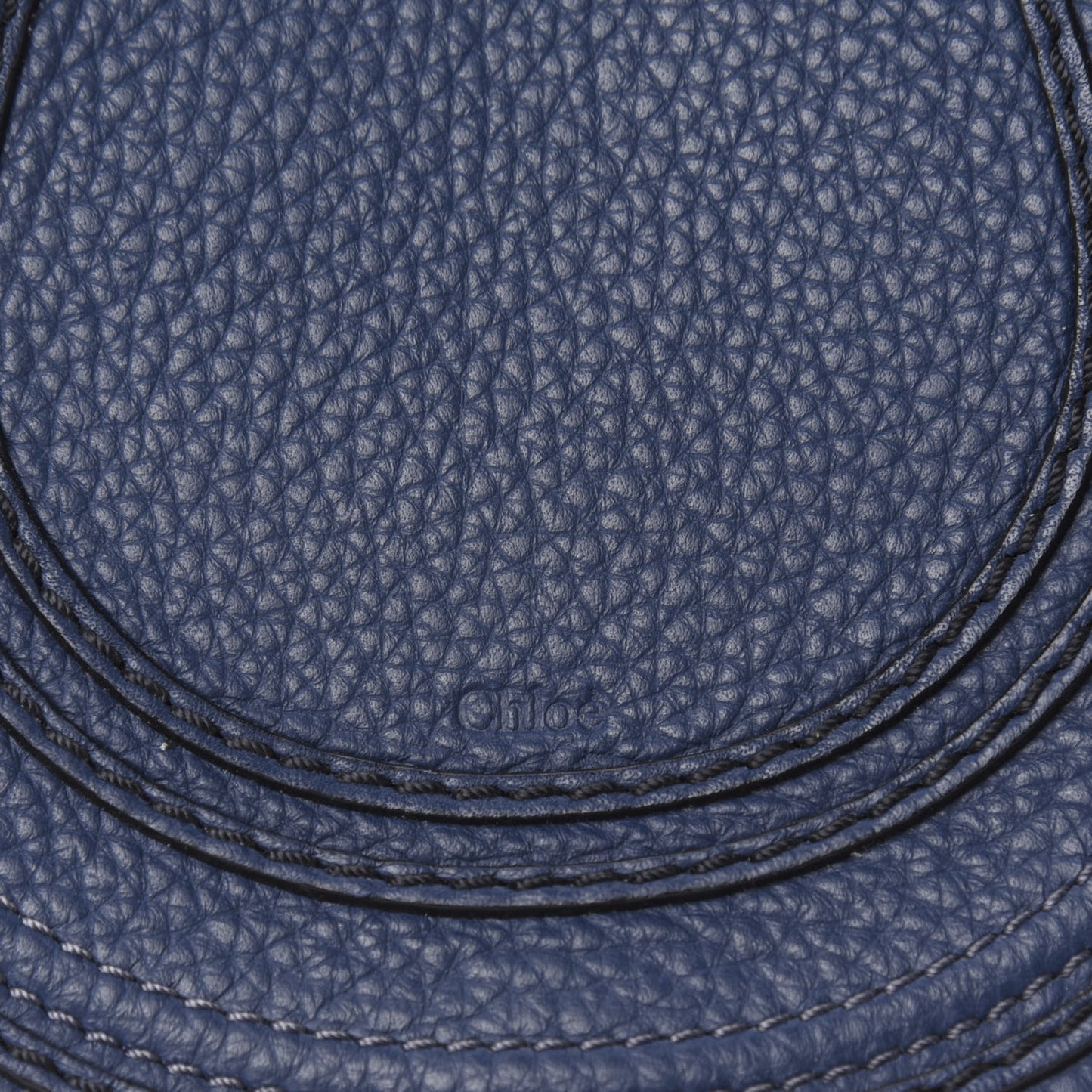 Calfskin Mini Marcie Round Crossbody Bag Royal Navy