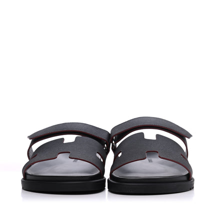 Hermes Epsom Mens Chypre Sandals 41 Black 2 of 9