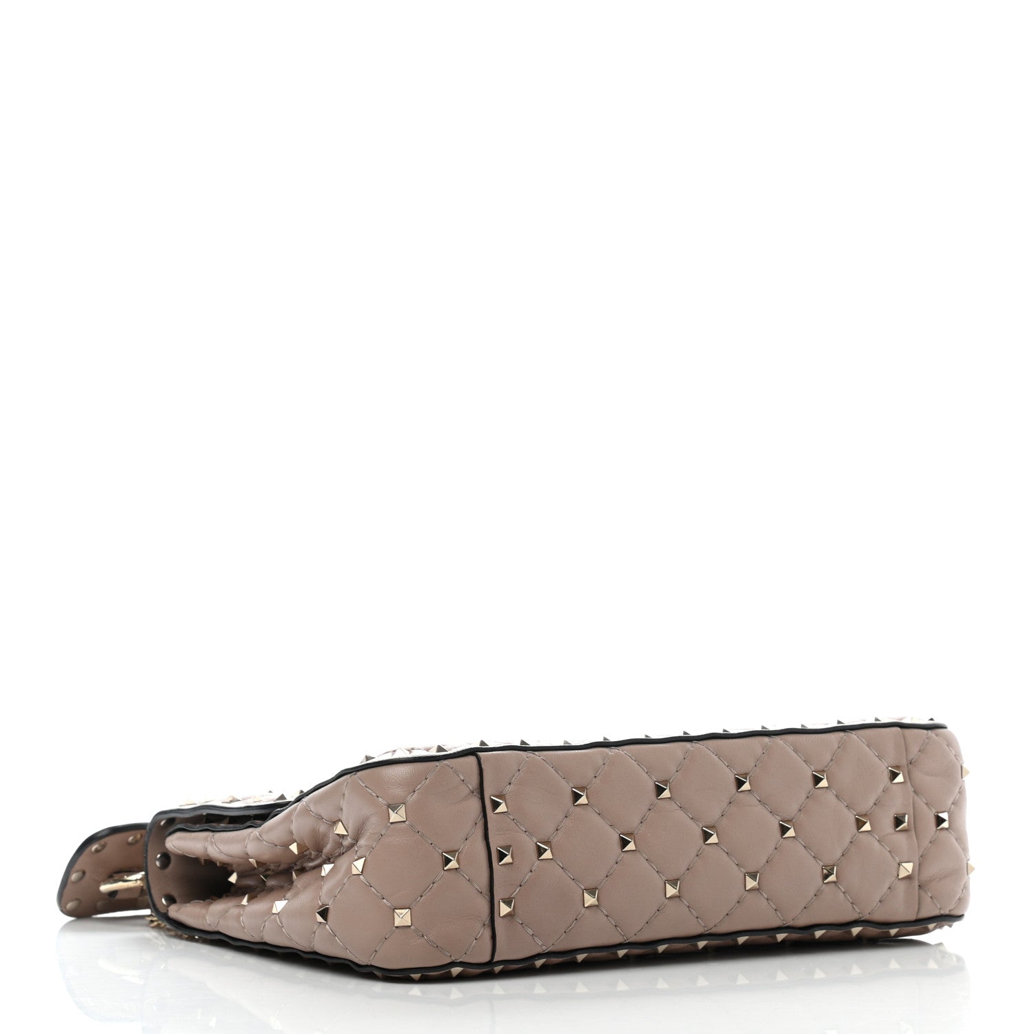 Valentino Garavani Lambskin Medium Rockstud Spike Shoulder Bag Poudre 4 of 13