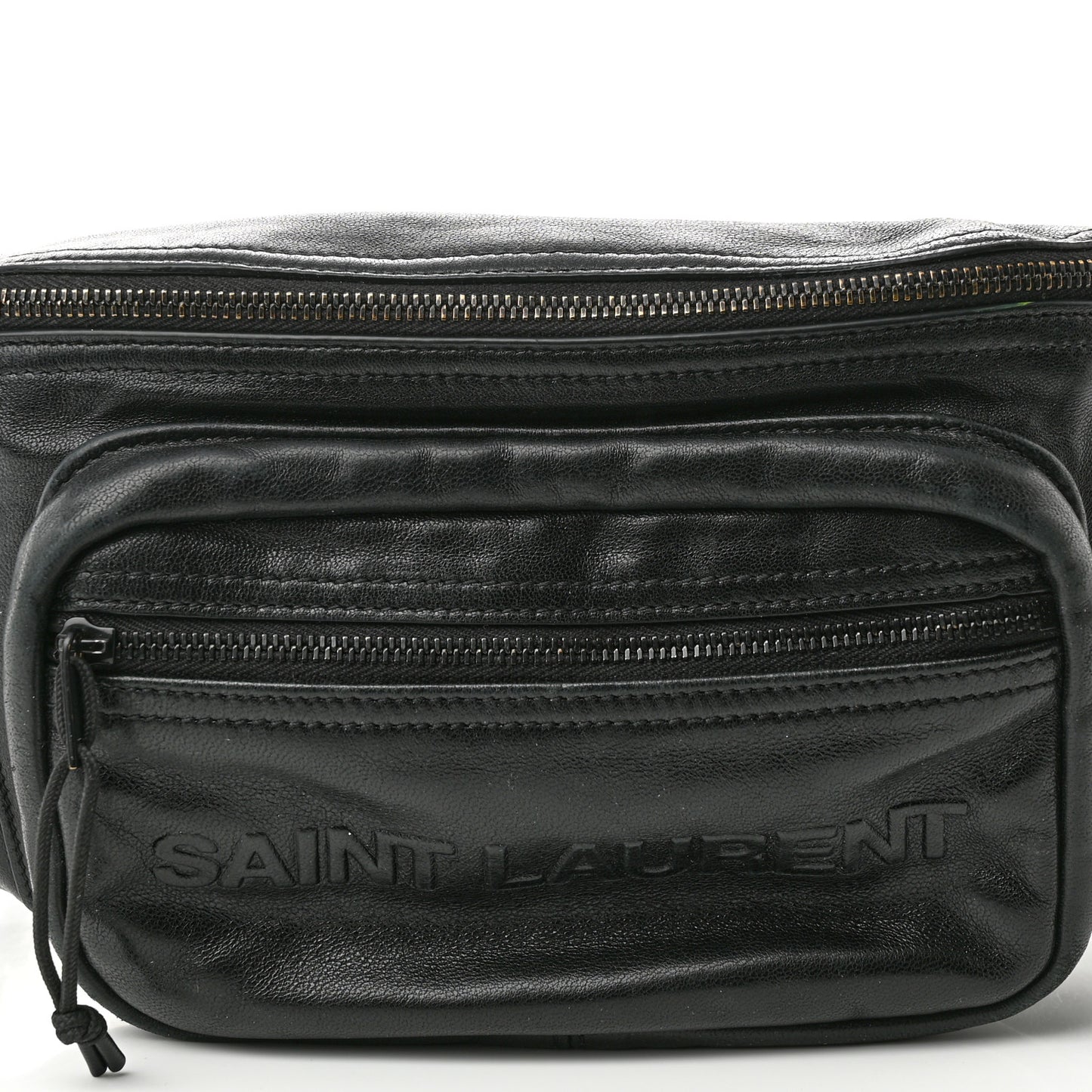 Lambskin Logo Ripstop Body Belt Bag Black