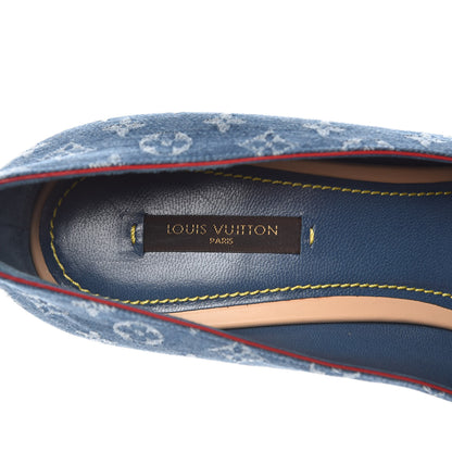 Louis Vuitton Denim Monogram Ginger Closed Pumps 40 Natural 6 of 9