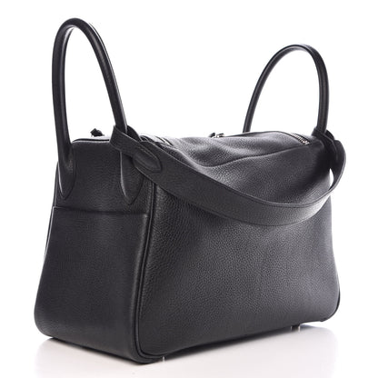 Hermes Taurillon Clemence Lindy 30 Black 3 of 12