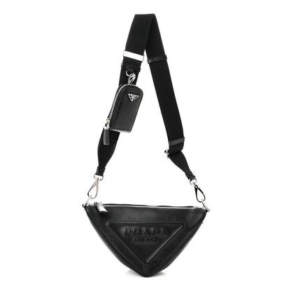 Prada Grace Lux Triangle Shoulder Bag Black 1 of 11