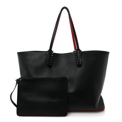 Christian Louboutin Calfskin Spikes East West Cabata Tote Black 3 of 11