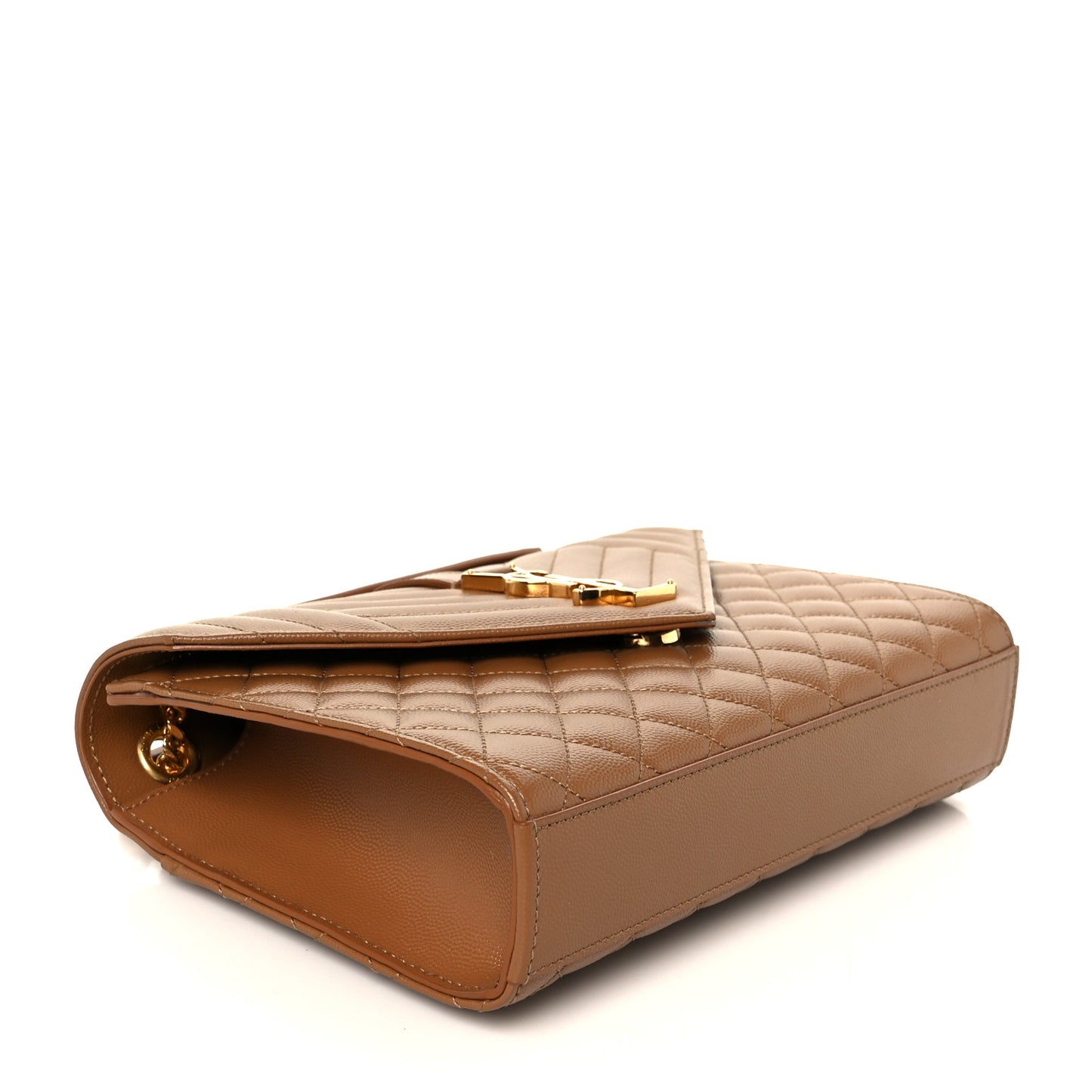 Grain De Poudre Textured Mixed Matelasse Triquilt Medium Monogram Satchel Dark Natural