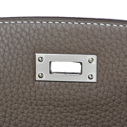 Hermes Taurillon Clemence Kelly Ado Backpack Etoupe 15 of 21
