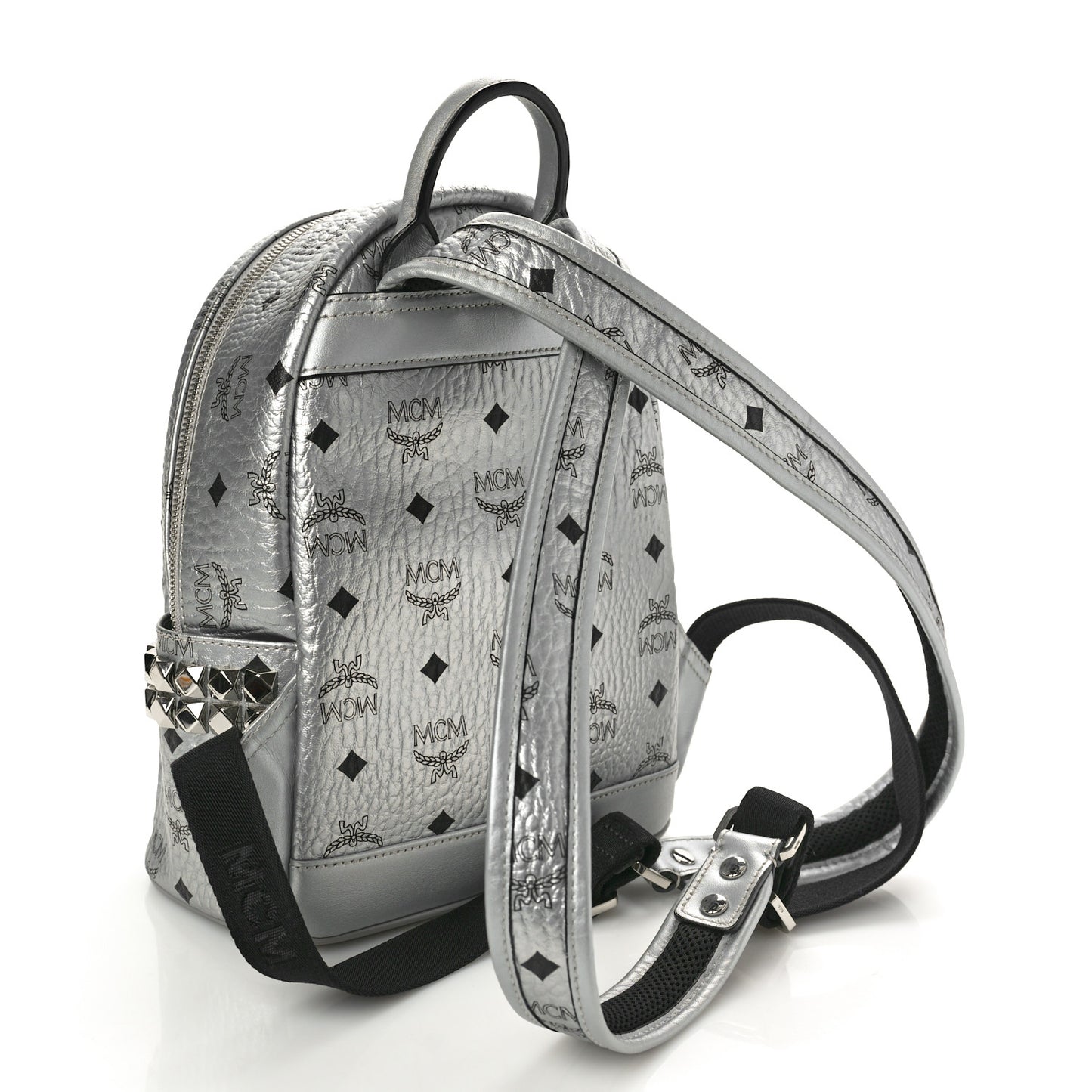 Visetos Small Side Stud Stark Backpack Silver