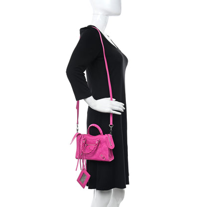 Balenciaga Agneau Classic Silver Hardware Nano City Fuchsia 2 of 10