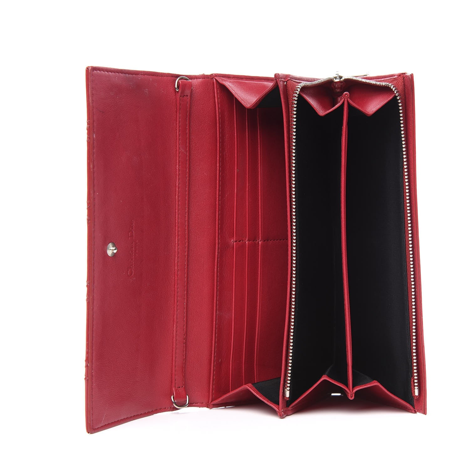 Christian Dior Patent Cannage Rendezvous Chain Wallet Pink 5 of 8