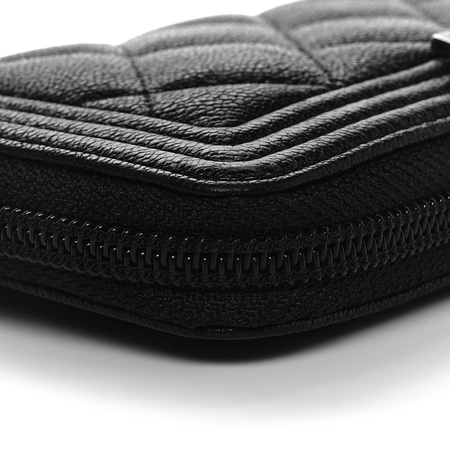 Chanel Caviar Quilted Small Boy Zip Around Wallet Black 8 of 10
