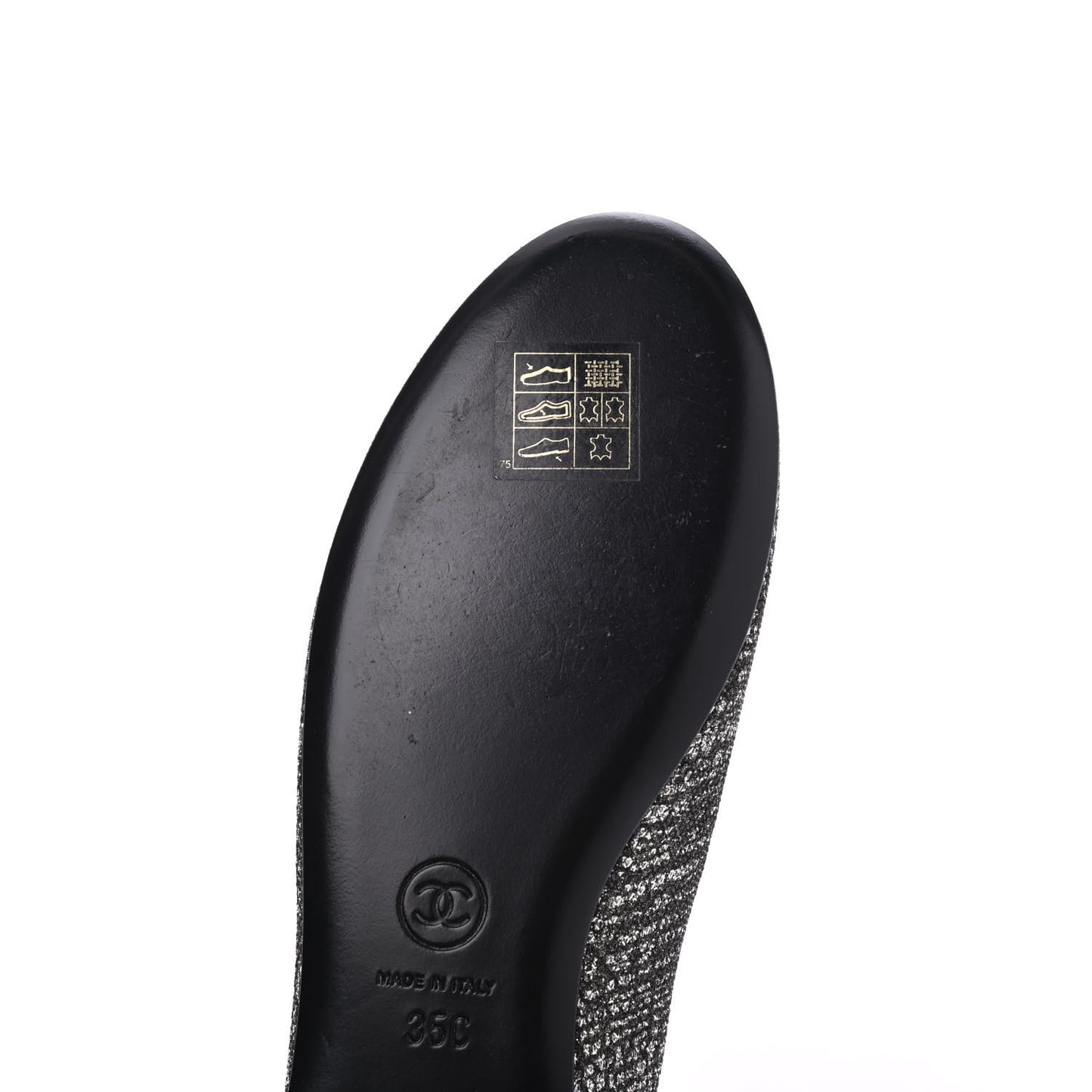 Fantasy Tweed CC Mocassin Loafers 35 Silver