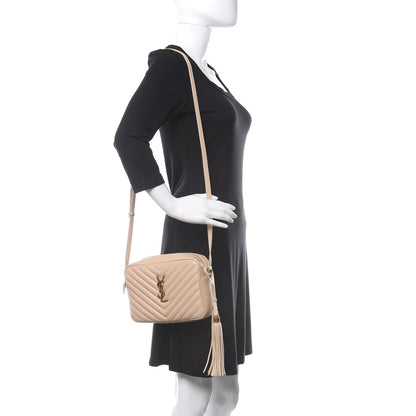 Saint Laurent Calfskin Matelasse Monogram Lou Camera Bag Crema Soft 2 of 10