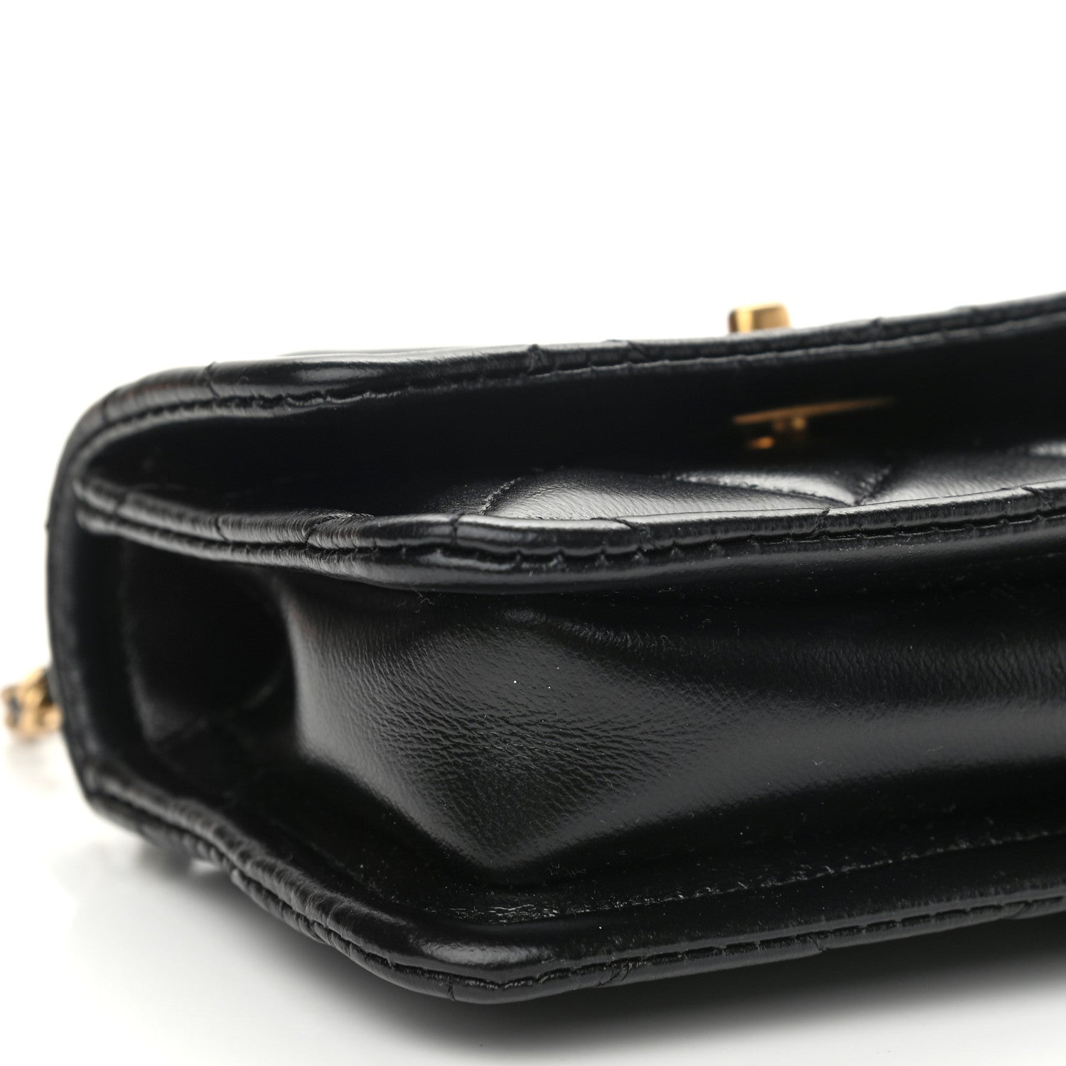 Chanel Shiny Lambskin Quilted Extra Mini Flap Black 8 of 11