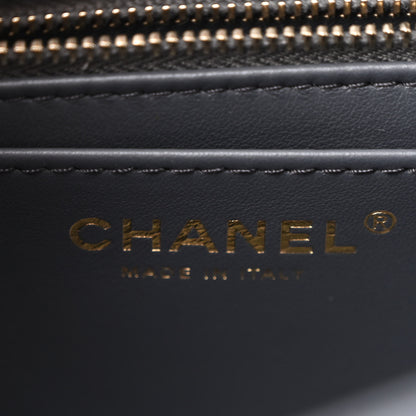 Chanel Lambskin Quilted Mini Pearl Crush Flap Dark Grey 6 of 11