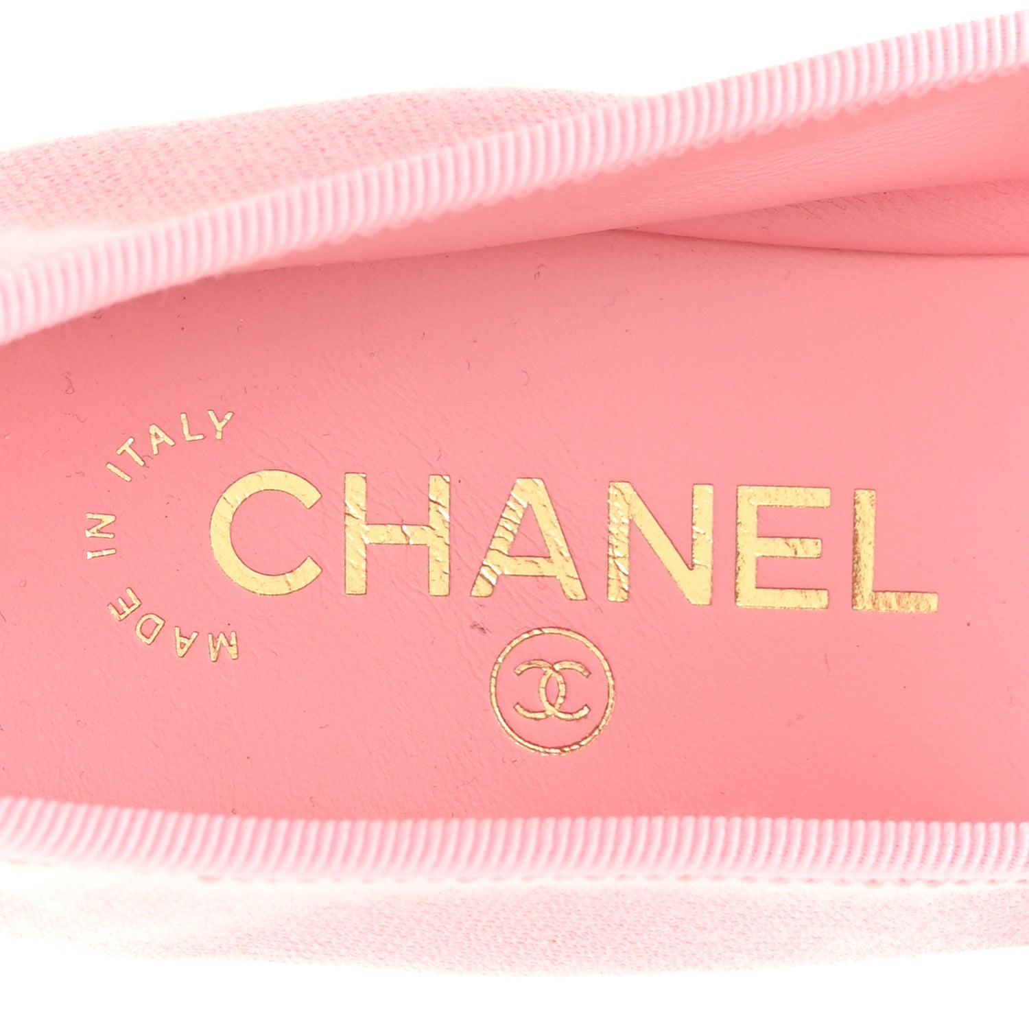 Chanel Fabric Grosgrain Mary Jane Flats 40 Light Pink Black 7 of 10