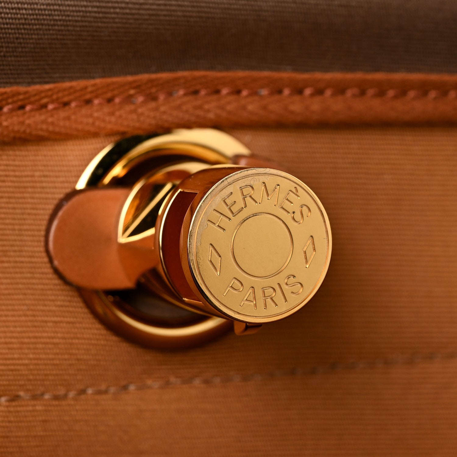 Hermes Vache Hunter Toile Herbag Zip 31 PM Etoupe Dune Fauve 7 of 11