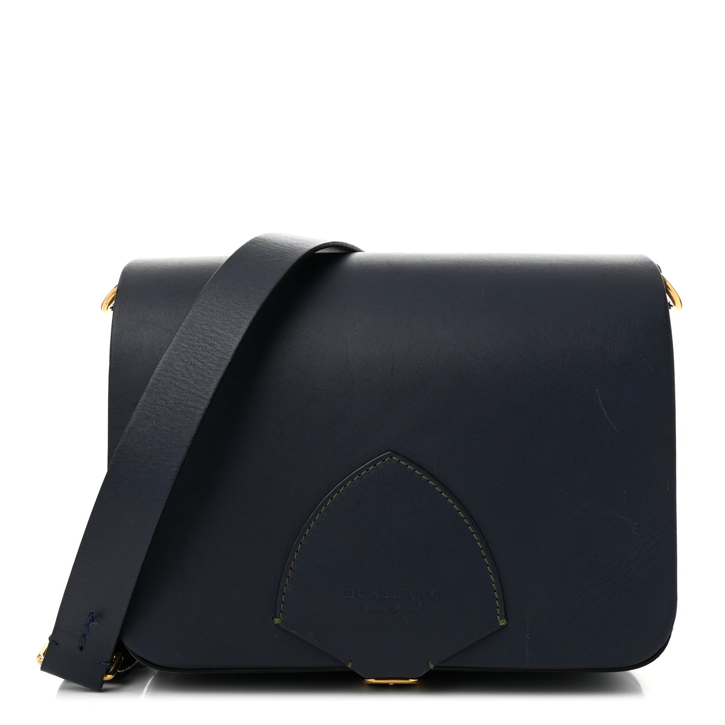 Calfskin Large Square Satchel Mid Indigo