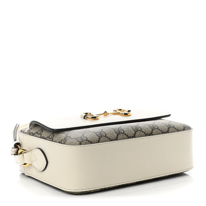 Gucci GG Supreme Monogram Small Horsebit 1955 Shoulder Bag Beige Mystic White 4 of 13