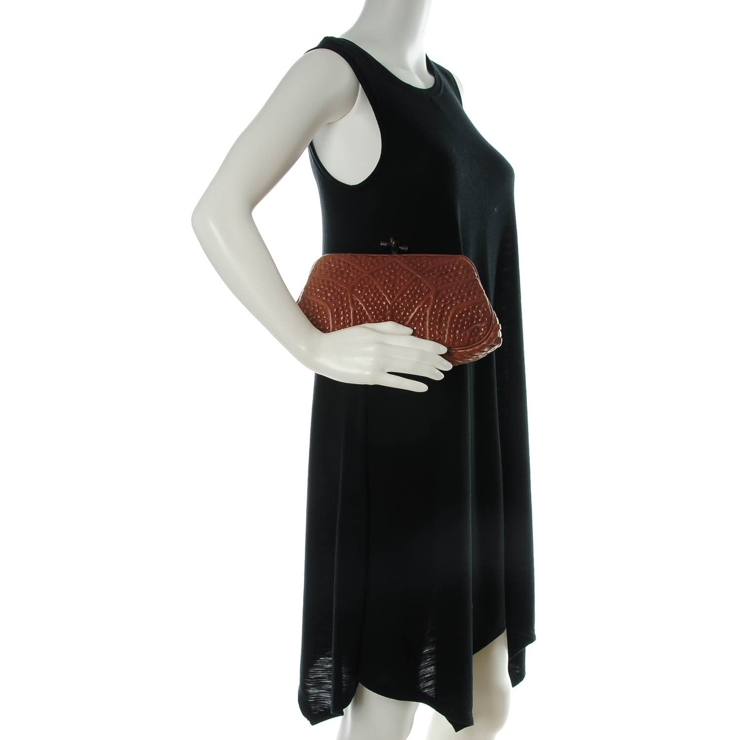 Bottega Veneta Nappa San Marco Knot Clutch Tea 3 of 16