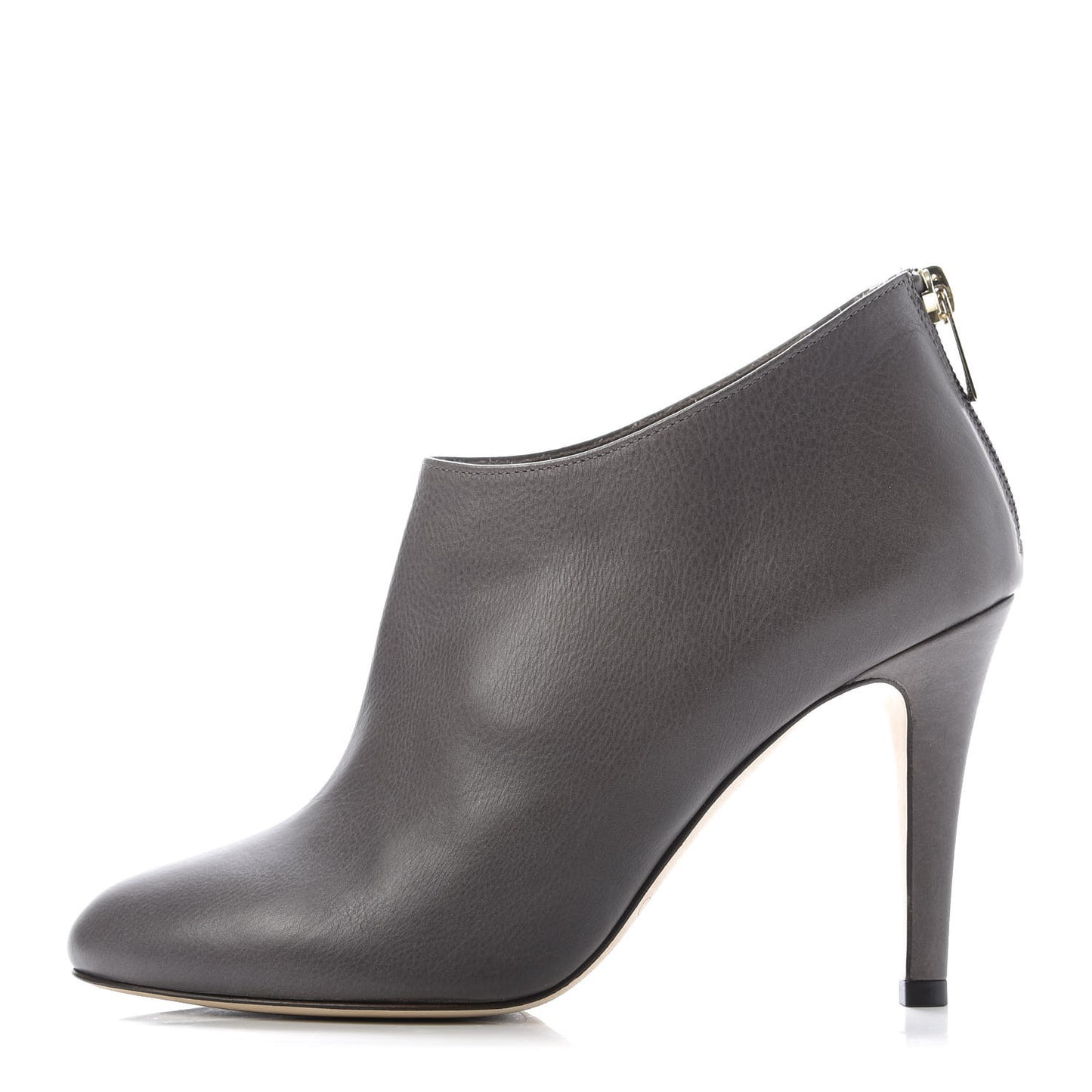 Grained Calfskin Mendez Ankle Boots 36.5 Light Quartz