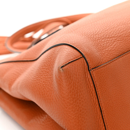 Gucci Pebbled Calfskin Large Lady Tassel Top Handle Bag Orange 12 of 22