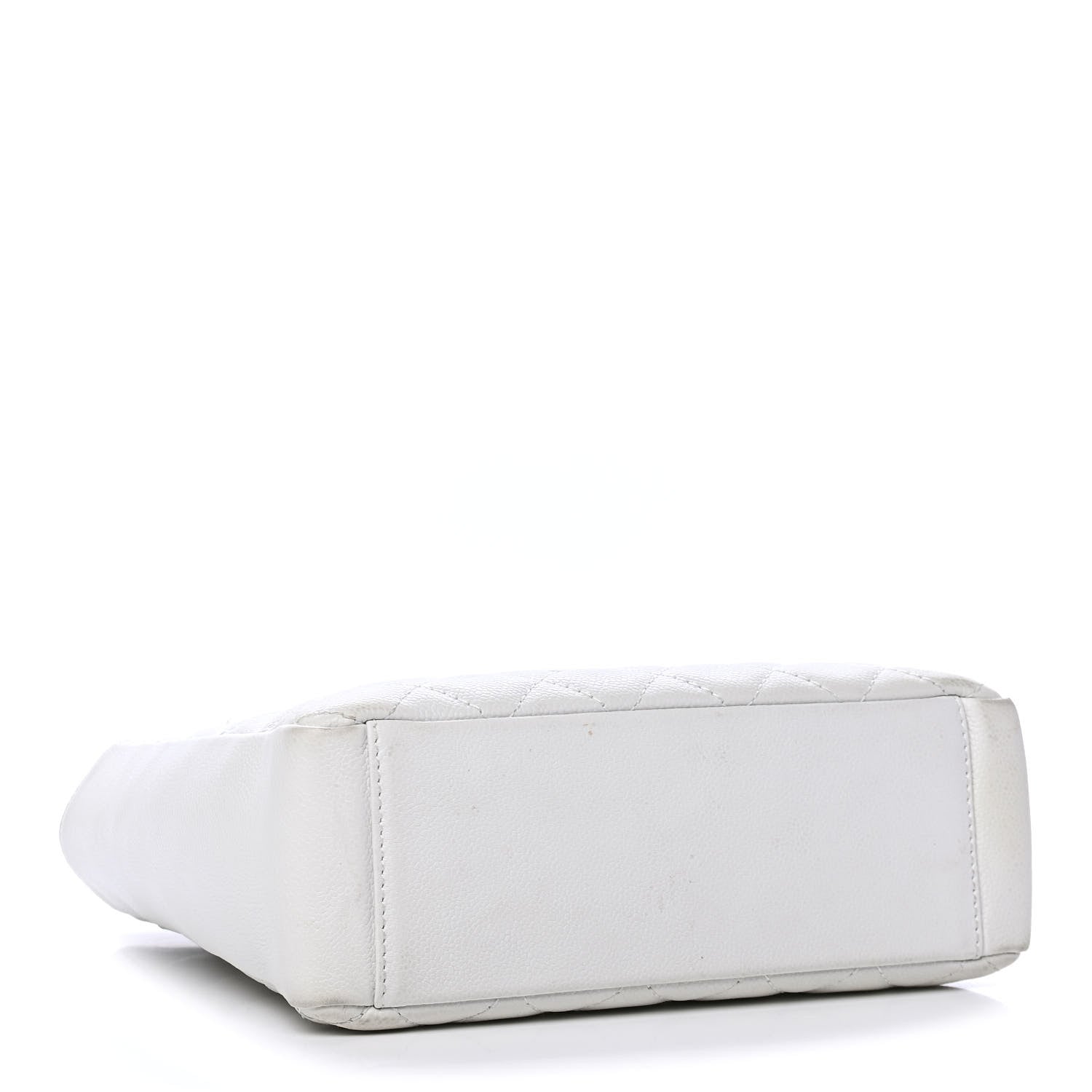 Chanel Caviar Petit Shopping Tote PST White 3 of 9