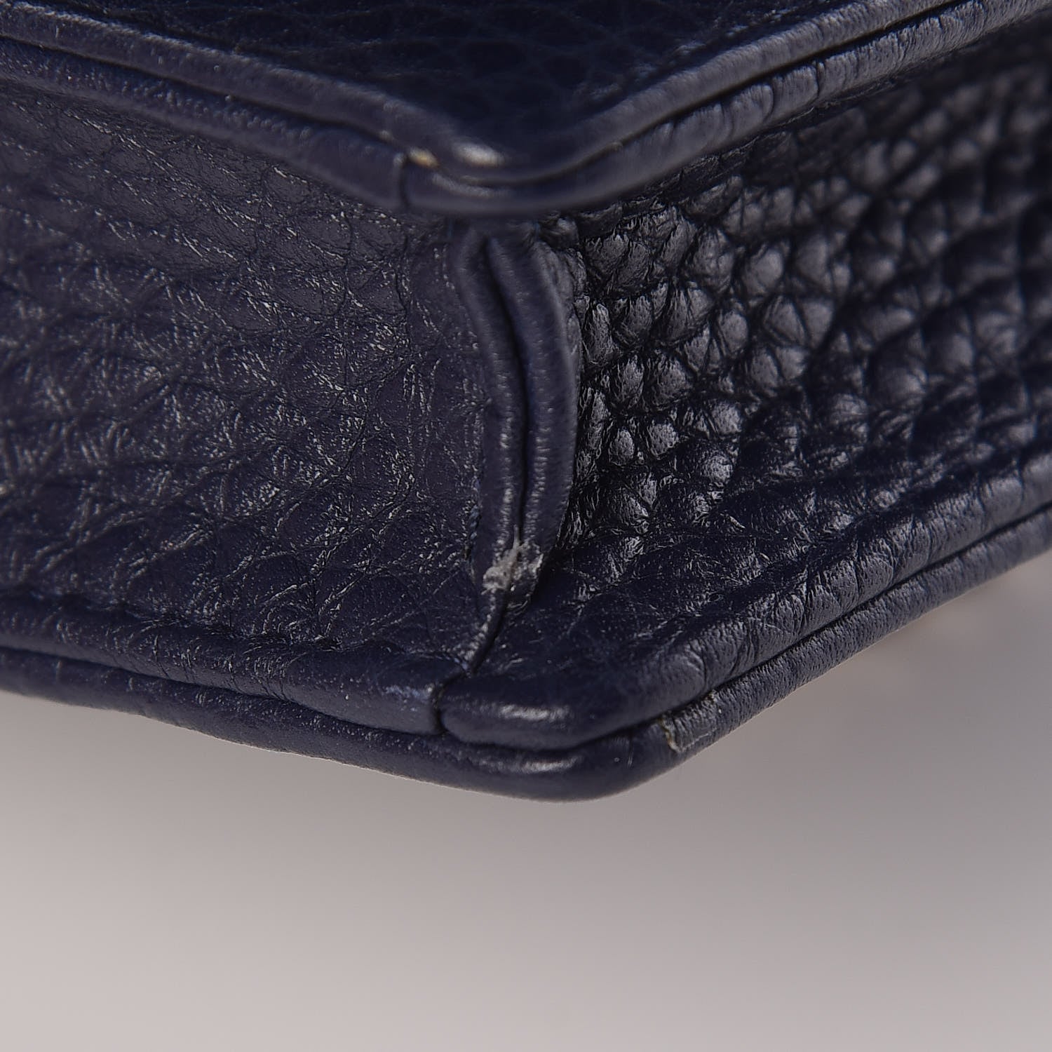 Christian Dior Grained Calfskin Diorama Wallet on Chain Pouch Indigo 9 of 10