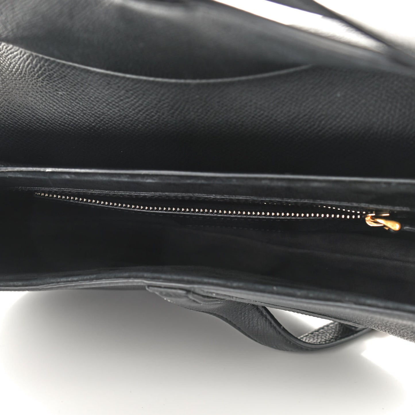 Grained Calfskin Saddle Bag Black