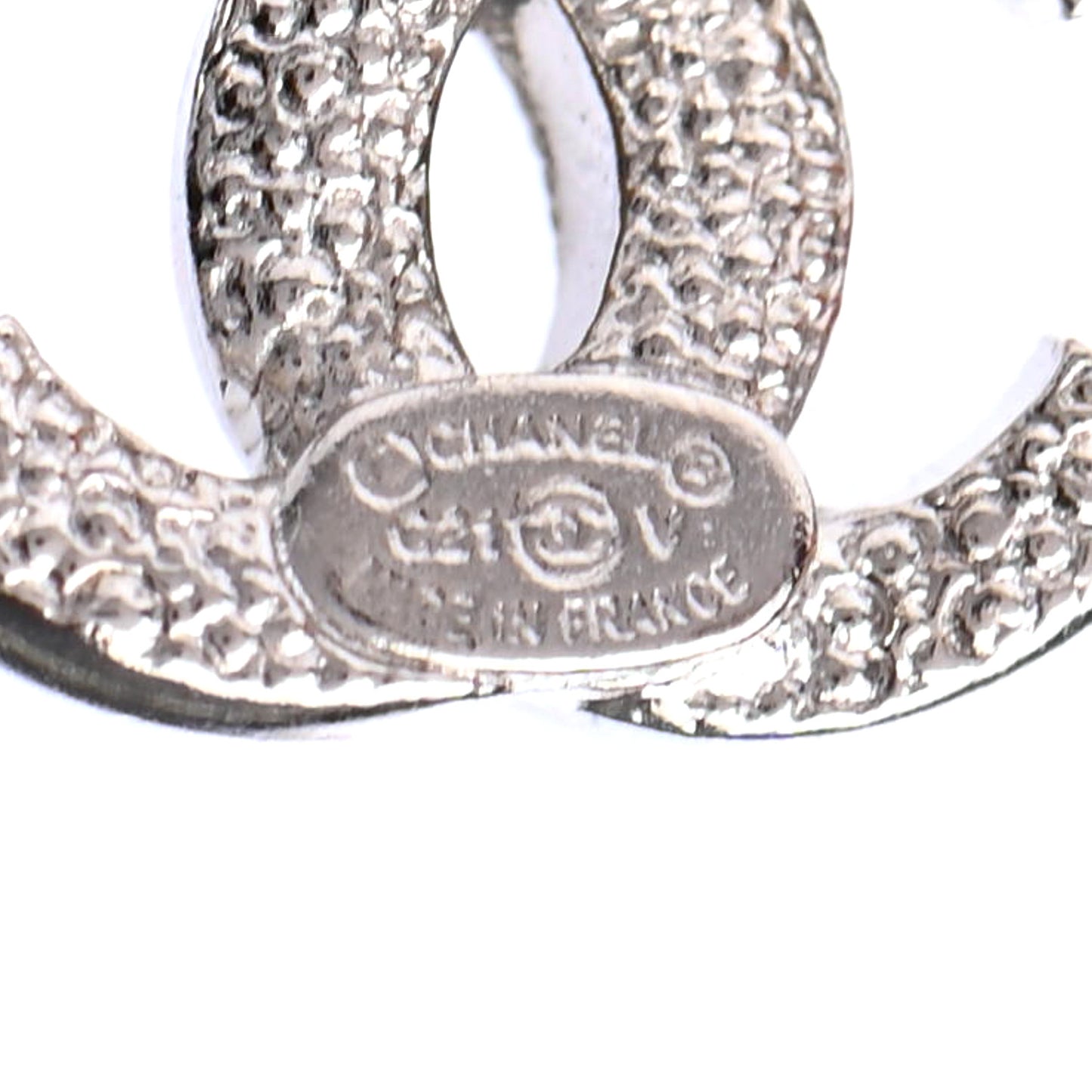 Crystal CC Earrings Silver