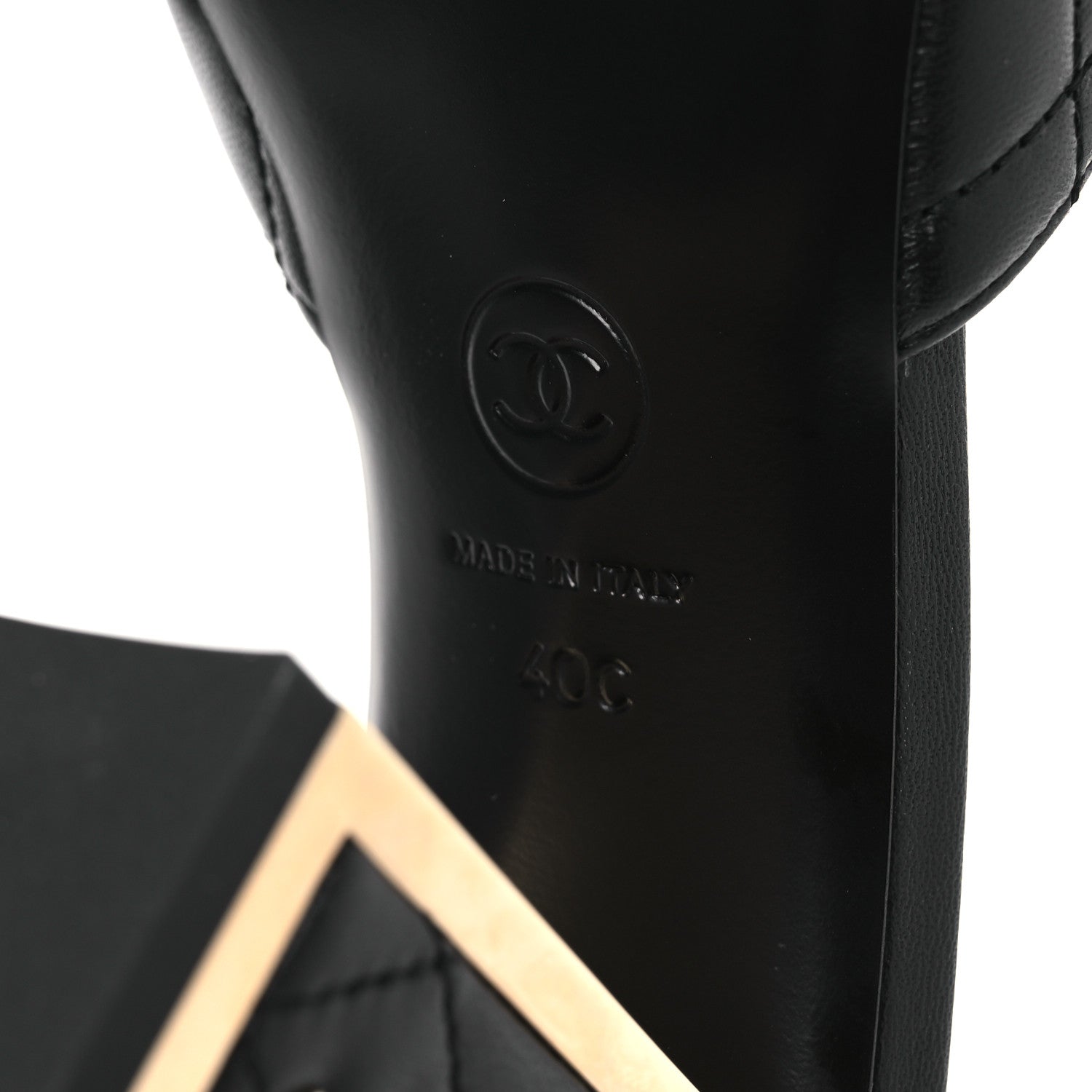 Chanel Lambskin Quilted CC Mules 40 Black 8 of 11