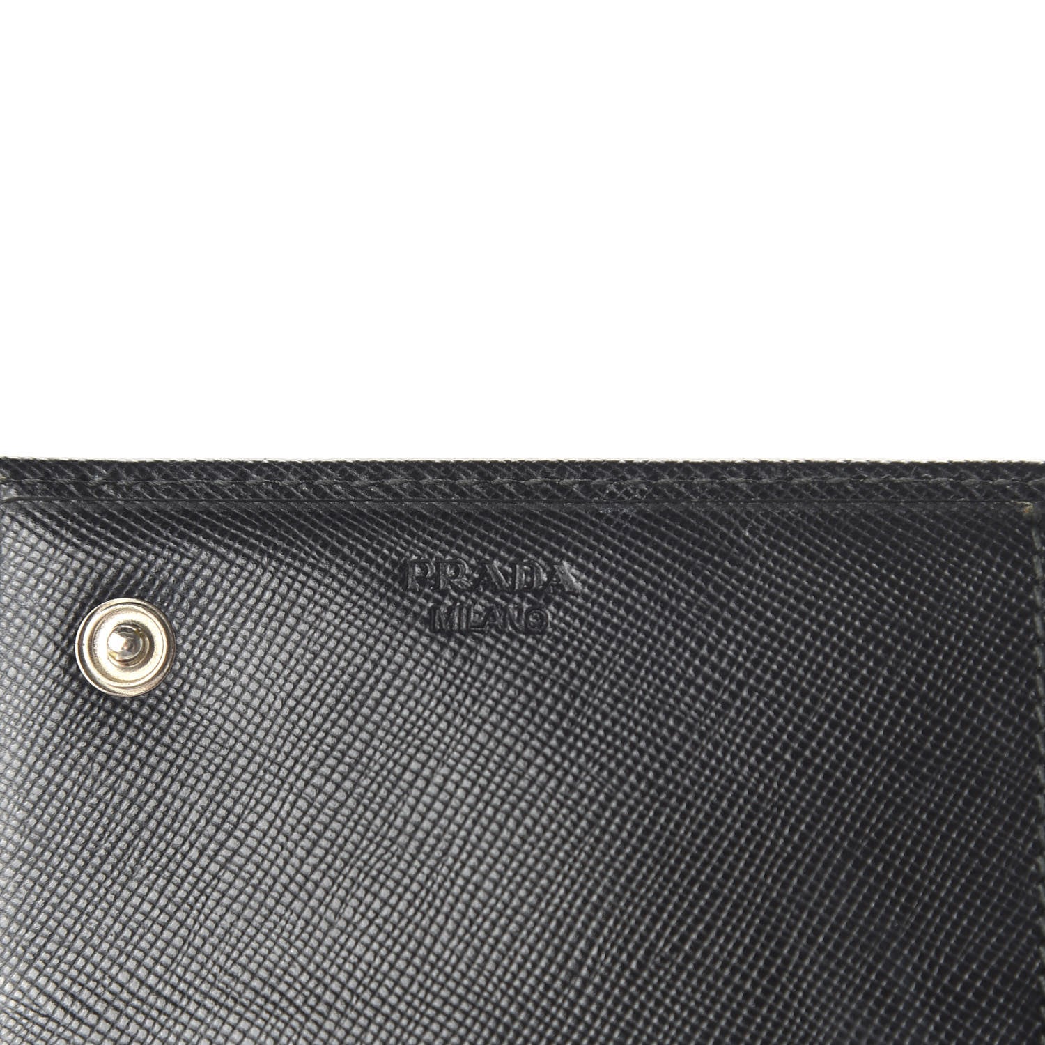 Prada Saffiano Continental Flap Wallet Black 8 of 9