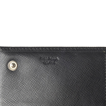Prada Saffiano Continental Flap Wallet Black 8 of 9