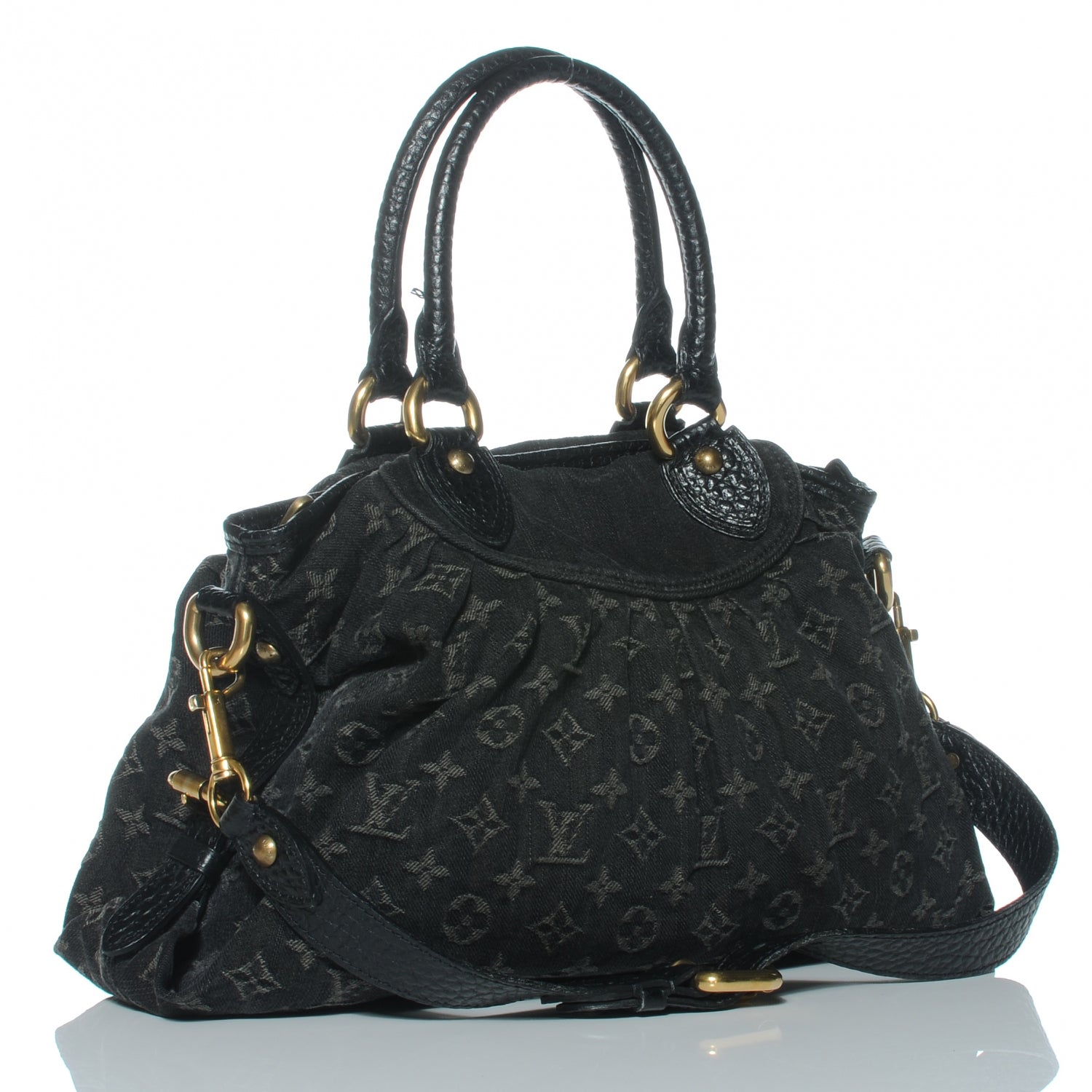 Louis Vuitton Denim Neo Cabby MM Black 3 of 7