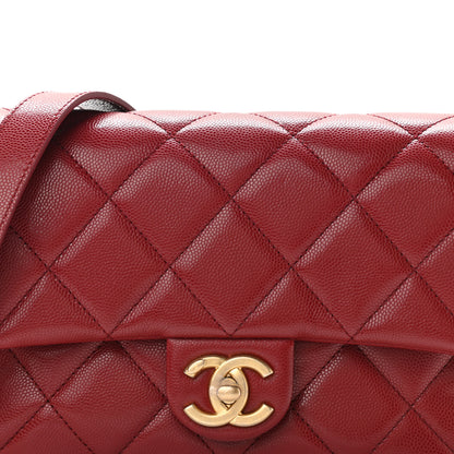 Chanel Caviar Quilted Small Twist Your Buttons Flap Burgundy 8 of 10