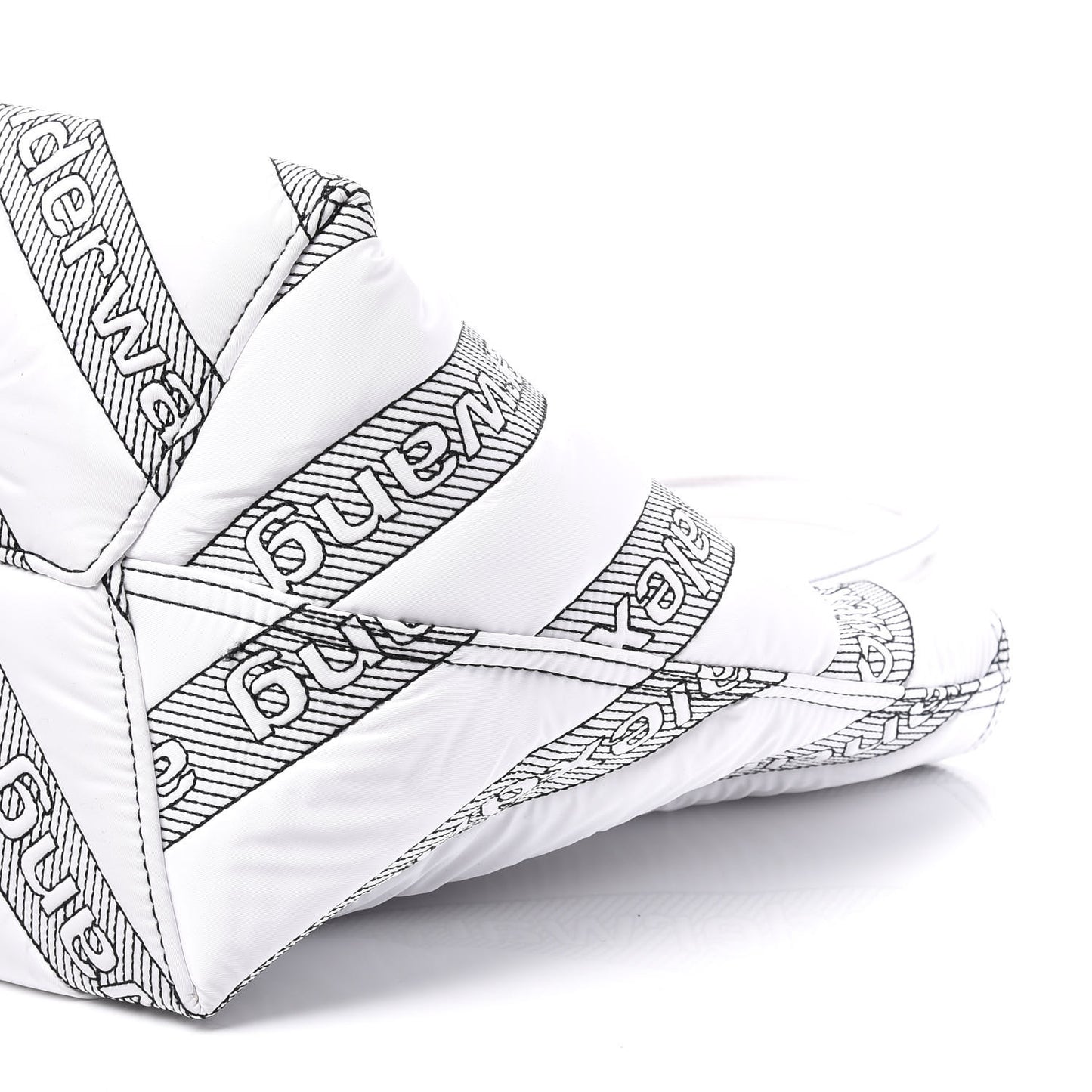Nylon Quilted Roxy Tote White